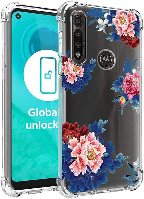 Phone Case for Moto G Fast, Motorola G Fast Case for Girls Women, Clear Slim Shockproof Pattern Soft Flexible TPU Back Phone Protective Cover Case...