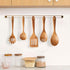 Wooden Spoons for Cooking - 5-Piece Wooden Kitchen Utensil Set made of Natural Solid Wood Material - Includes Salad Spoons, Strainer Spoon, Salad ...