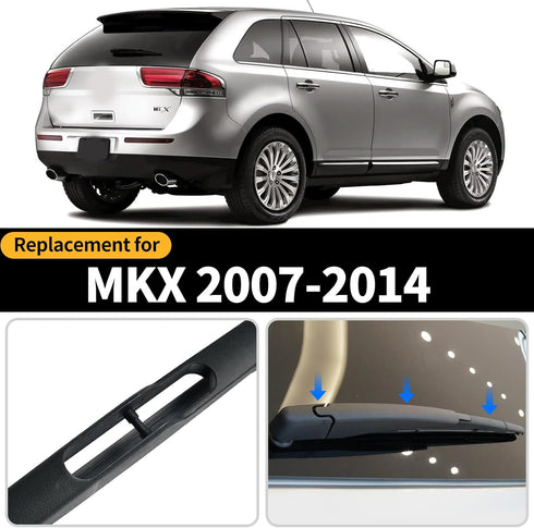 Replacement for Lincoln MKX 2007 2008 2009 2010 2011 2012 2013 2014 Rear Windshield Wiper Blade and Arm Assembly-Car Back window wiper Arm Blade C...