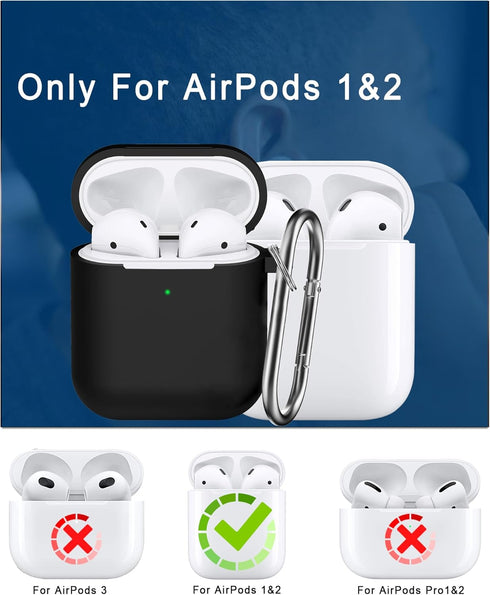 9 in 1 for AirPods Case Accessories with Cleaner Pen - Soft Silicone for AirPods 2nd Generation Case Cover Set Kit, Protective 1st Generation Airp...