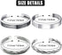 RIOSO 4Pcs Men's Cuff Bracelets Silver Cuff Bracelet Leaves Pattern Twisted Open Cuff Bracelet...