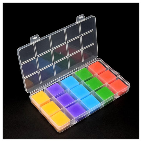 90Pcs DIY Diamond Painting Glue Clay, 0.98x0.98inch Diamond Painting Glue Clay 5 Color Painting Clay Wax with Organizer Box Embroidery Cross Stitc...
