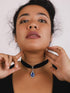 Sacina Blue Victorian Choker, Velvet Choker, Gothic Choker, Goth Choker, Vintage Necklace, Costume Jewelry, Christmas Jewelry Gifts for Women...