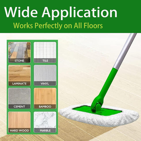 4 Pack Reusable Microfiber Mop Pads for Swiffer Sweeper - Wet & Dry Cleaning Cloths - Mop Head Replacement Washable Refills for Household Floors...
