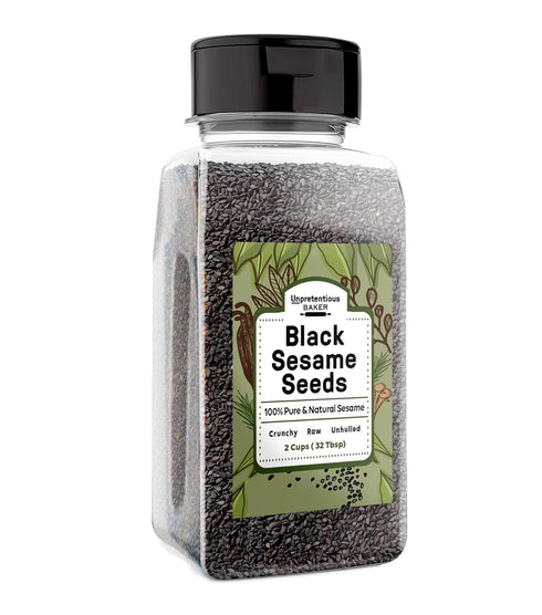 Unpretentious Black Sesame Seeds, 2 Cups, Whole, Natural, and Nutty Flavor...