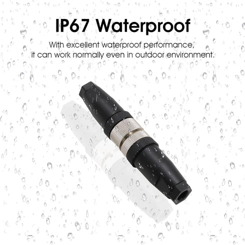 Eonvic 2 Sets M12 5 Pin Male & Female A Code Circular Aviation Plug Industrial Sensor Connector 60V 4A Waterproof Straight 12mm Connector Plug Cab...