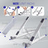 Laptop Stand for Desk Adjustable Laptop Riser with 8-Angle Adjustment Aluminium Alloy Laptop Holder Foldable Computer Stand for 10-16" Laptops(Sil...