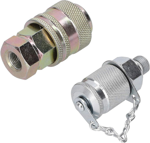 G1/8 Quick Coupling Connector Male Female Threaded link PT/PPT Hydraulic Pressure Test Point Adapter Set...