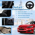 Long Microfiber Plush Steering Wheel Covers for Tesla, Elasticity Fashion Fluffy Protector Winter Warm Faux 15 Inch furry pretty Car Decoration fo...