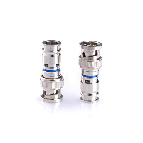 THE CIMPLE CO BNC Compression Connector for RG6 Coaxial Cable - Pack of 10 - Solid Construction with High Grade Metals - Male BNC Connectors for C...