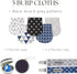 Dodo Babies 5-Pack Baby Burp Cloths - Soft, Absorbent Cotton Burp Cloths - includes Pacifier Case and 2 Pacifier Clips - Colors: Black, Blue and G...