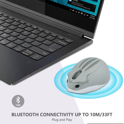 Cute Hamster Bluetooth Wireless Mouse?No USB Receiver? Cartoon Animal Wireless Silent Mouse 1200DPI Portable Travel Optical Cordless Bluetooth Mou...