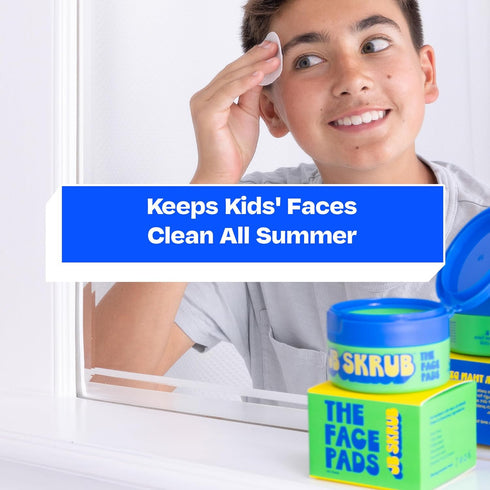 The Face Pads - Kids, Tween Boys & Teens Acne Cleansing Pads for Cool Confidence - Say Goodbye to Greasy Skin and Hello to Freshness - 40 Acne Wip...