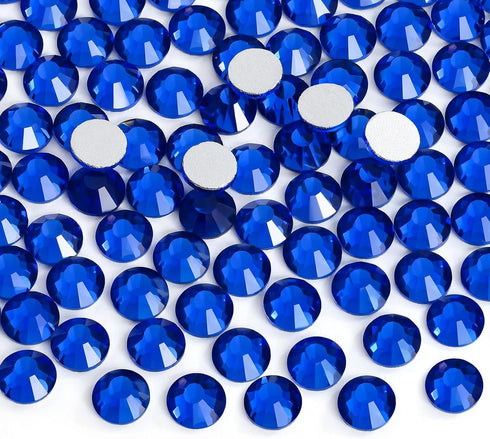 Jollin 288pcs Flatback Rhinestones Glue Fix Crystal Glass Diamantes Gems for Crafting Nail Art Crafts Decorations Clothes Shoes 7.2 mm (ss34, Sapp...