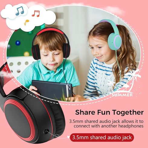 A10 On-Ear Headphones with Microphone, Lightweight Folding Stereo Bass Headphones with 1.5M No-Tangle Cord, Portable Wired Headphones for Smartpho...