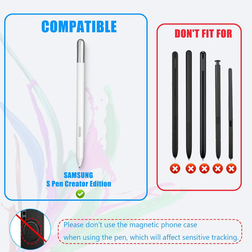 No Wore Out Titanium Alloy Replacement Fine Tips fit for Samsung S Pen Creator Edition, Precise Enhance Smooth Ballpoint Note Taking Nibs,2 Pcs...