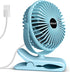 BESKAR Clip on Fan, Portable Small Desk Fans with Strong Airflow, 3 Speeds with Personal Fans Sturdy Clamp, Quiet Desk Fan & Clip Fan with USB Cor...