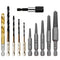 11 Pcs Screw Extractor Set, Easy Out Screw Extractor and HSS Left-Hand Drill Bits Set Bolt Extractor Set,Reverse Drill Bit Extractor Set for Ez Ou...