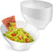 6oz White Plastic Serving Bowls (8 Pack) Small Disposable Snack Bowl Candy Dishes, Buffet Containers for Chips, Popcorn, Snacks, Mints, Salad Bar,...