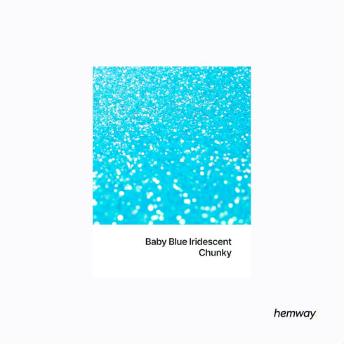 Hemway Premium Craft Glitter Shaker - Baby Blue Iridescent | 130g Chunky Metallic Flake Sequins for Resin & Epoxy Crafts | Craft Supplies for Tumb...