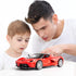 BDTCTK Compatible for 1:32 Ferrari Car Model Pull Back Car with Sound and Light for Kids Boy Girl, Metal Body Door Opened Red...