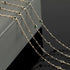 YOUBEIYEE Green Rhinestone Heart Chain for Jewelry Making, Gold Plated Brass Ball Bead Necklace Chain Bulk with Junp Rings and Lobster Clasps...