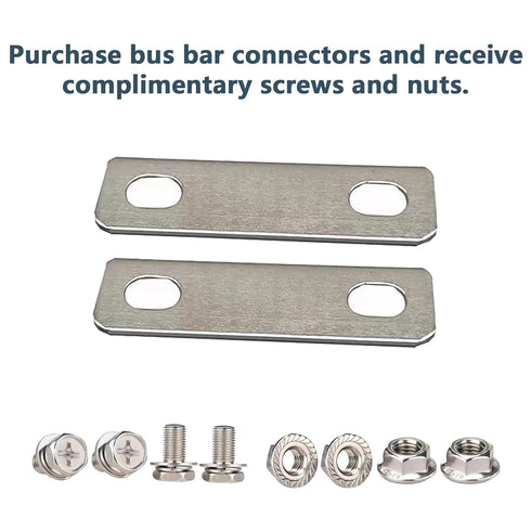 8PCS Pitch Row 2.2IN Bus Bars Connector red Copper Nickel-Plated for Lifepo4 Cell 3.2V 50Ah 117ah 304ah 280ah 302ah Lithium Battery Busbar (8, Pit...