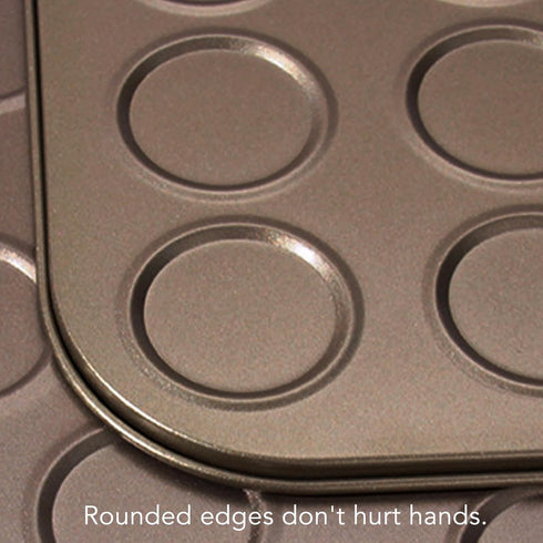 Pssopp Muffin Top Pan, Carbon Steel Muffin Baking Cupcake Tin Bakeware Accessories for Yorkshire Pudding Pies Cupcakes Muffin (15 Hole)...