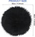 Sibba Faux Fur Fuzzy Area Rug Chair Pad Protectors 30 cm Black Small Round Cover Pillow Cushion Carpet Mat Desk Sofa Seat Couch for Living Room Ki...