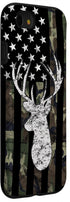 Deer Hunting Camouflage American Flag Whitetail Buck USA Case for iPhone SE (2020) / 7 / 8...