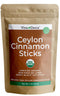 Viva Doria Organic Ceylon Cinnamon Sticks, 5'' Cut, Cinnamomum Zeylanicum, True Cinnamon, 4 Oz, | 18-20 Sticks | 100% Raw From Sri Lanka...