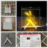 CAPOT Acrylic Dry Erase Board with Light 7.9 X 7.9” Light up Dry Erase Board with Stand as a Glow Memo LED Letter Message Board led Note Board Whi...