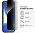 ENCASED Privacy Case Designed for iPhone 15 (2023) Flexible Slim-fit Grip Cover with Anti-Spy Screen Protector, 9H Tempered Glass (Black)...