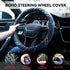 Boho Steering Wheel Cover Elastic Microfiber for Women, Universal Fit 15 inch Car SUV, Hippie Style Protector Cover, Anti-Slip, Breathable, Absorb...