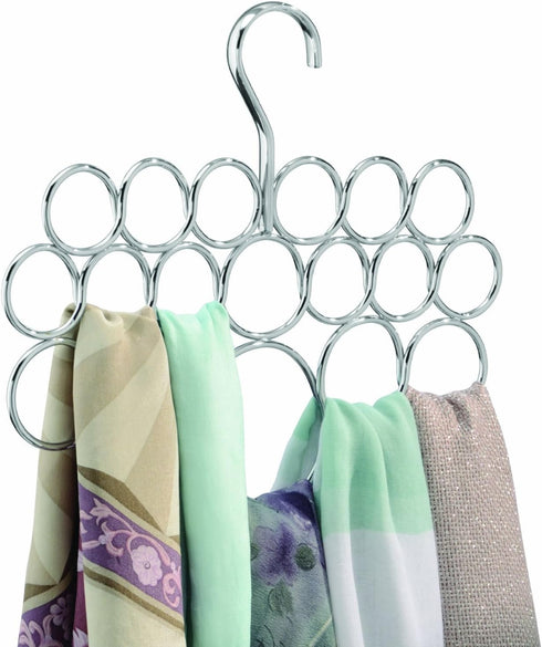 iDesign Axis Metal Loop Scarf Hanger, No Snag Closet Organization Storage Holder for Scarves, Men's Ties, Women's Shawls, Pashminas, Belts, Access...