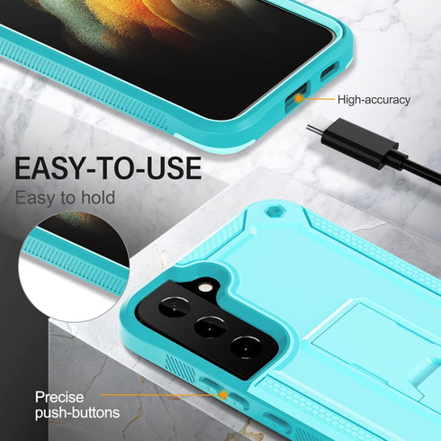 URBANITE for Samsung Galaxy S22 Plus 5G Case, Military Grade Dual Layer Shockproof Protective Cover Case with Screen Protector and Kickstand (Sky ...