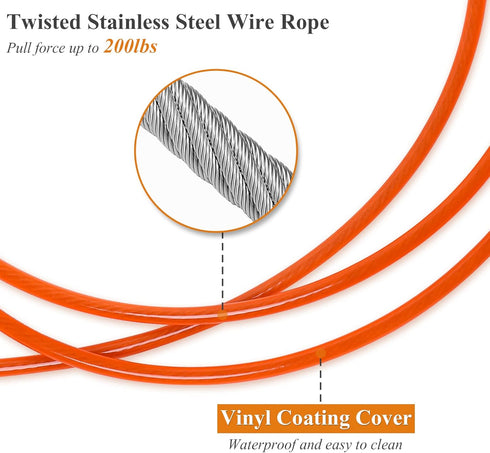 VIVAGLORY Chew Proof Dog Leash, Soft Foam Reflective Padded Handle Dog Chain Leashes, Waterproof Non Chewable Dogs Metal Leash, Stainless Steel Wi...