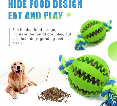 Interactive Rope Toys for Puppies?Adjustable Food Dispensing Dog Toy Balls for Teeth Cleaning and Mental Stimulation to Keep Them Busy, Dog Teeth ...