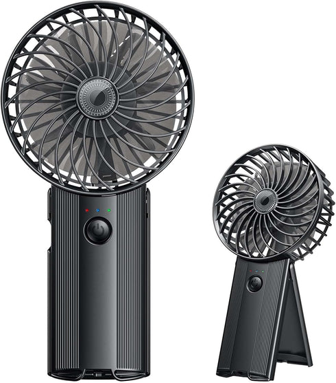 Portable Personal Handheld Rechargeable Fan: Mini Hand Held Fan 4 Speeds Cool Air Wind 6-15Hrs Work Adjustable Operated USB Recharge Battery Quiet...