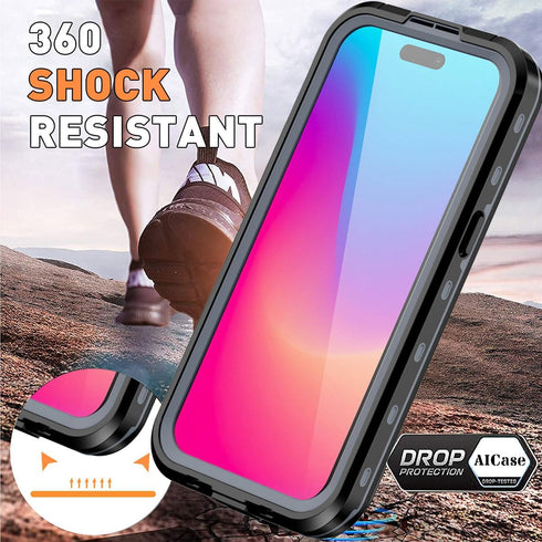 AICase Waterproof Case for iPhone 15 Pro(6.1") with MagSafe Snowproof,Dustproof and Shockproof, IP68 Certified Full Body Protection Fully Sealed U...