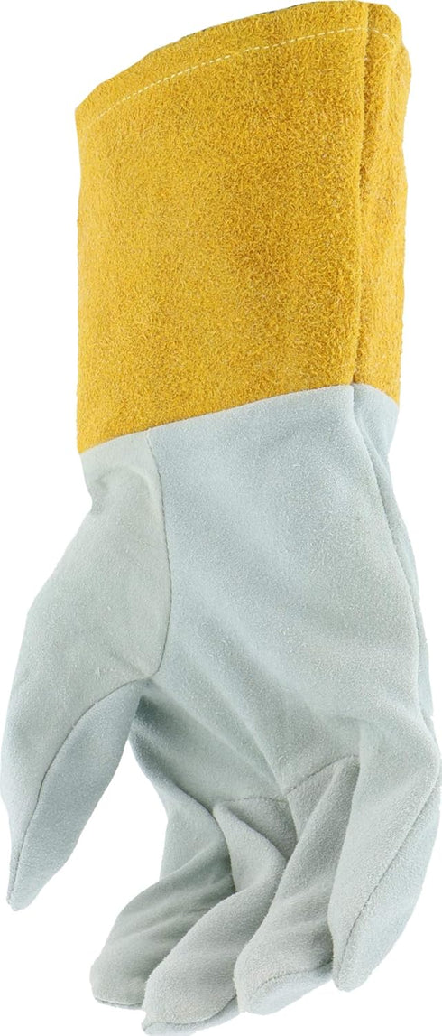 IRONCAT 6130 Deerskin TIG Welder – Pearl/Gold, X-Large, Split Leather, Straight Thumb, Kevlar Construction...