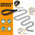 Heavy Duty Metal Dog Leash, 5 FT Chew Proof Pet Leash Chain with Soft Padded Handle for Large & Medium Size Dogs (5 FTx3 mm (20-100 lbs))...