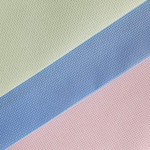 KCS 3 pc of 12" x 18" 14CT Counted Cotton Aida Cloth Cross Stitch Fabric (Light Blue+Pink+Light Green)...