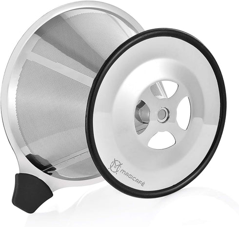 Pour Over Coffee Dripper - Stainless Steel Micro Mesh Filter with Scoop Fits Most Travel Mugs,Tea And Coffee Cups...