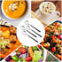 4-Piece Stainless Steel Dinner Spoons with Round Edge, 8 inches Comfort Long Handle Table Spoon, Mirror Polished Flatware Utensils Dishwasher Safe...