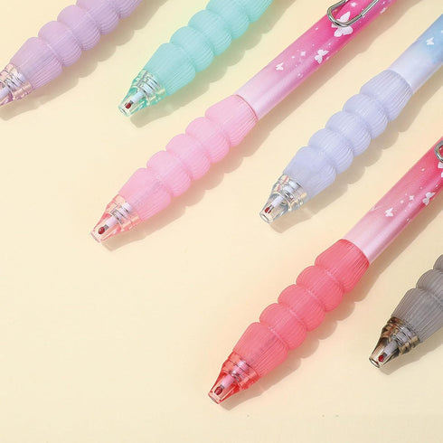 6 Pcs Cute Retractable Pens Butterfly Gel Ink Pens Soft Grip Pen 0.5mm Black Ink Pen Writing Pens Office School Supplies Aesthetic Pens for Women ...