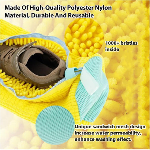 Shoe Washing Machine Bag Laundry Bag,JIAOYUNLILI 360° Wrap-Around Shoe Cleaning Bag, Reusable Shoe Washing Bag for All Shoe Types,Sneaker Washing ...