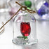 H&D HYALINE & DORA H&D Crystal Rose Flower Figurine Dreams Ornament in a Glass Dome Gifts for her (Red)...