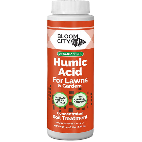 Organic Liquid Humic Soil Health Formula, Great for Houseplants, Gardens and Lawns, by Bloom City, 1/2 Pint (8 oz) Concentrated Makes 30+ Gallons...