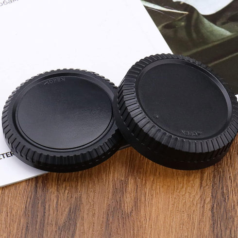 eMagTech 2 Sets Front Body Cap & Rear Lens Cap Cover Kit Compatible with Fuji X Mount DSLR Camera X-T4 X-T3 X-T2 X-T1 X-T30 X-T20 X-T10 X-H1 X-T20...